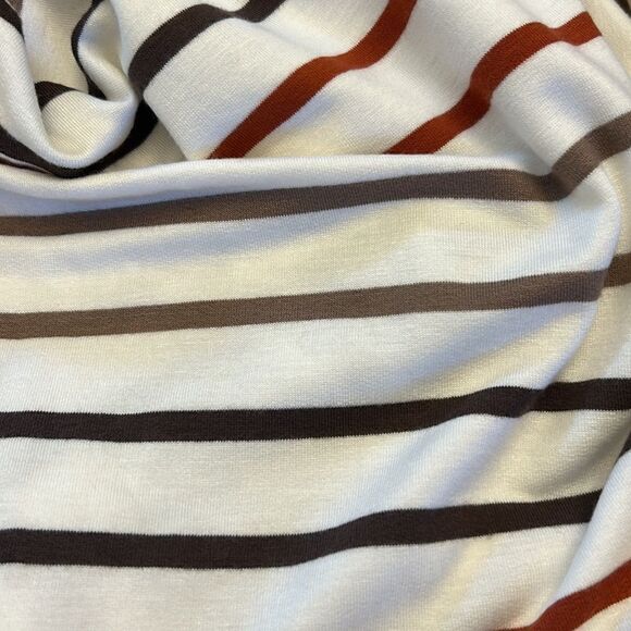 Market & Spruce rust green striped hooded long sleeve sweatshirt Size XS New - Picture 9 of 9